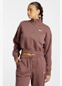 Nike Phoenix Fleece Crop pulls Marron 47154 1