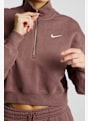 Nike Phoenix Fleece Crop pulls Marron 47154 4
