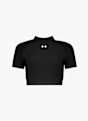 Under Armour HeatGear® Crop Mock t-shirt femmes Noir 47658 1