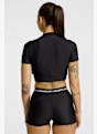 Under Armour HeatGear® Crop Mock t-shirt femmes Noir 47658 3