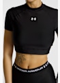 Under Armour HeatGear® Crop Mock t-shirt femmes Noir 47658 5