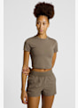 POWERZONE Cropped t-shirt donna Marrone 48126 2