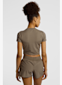POWERZONE Cropped t-shirt donna Marrone 48126 3