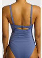 Nike Effortless Essential V-Neck costume da bagno donna Blu 49090 3