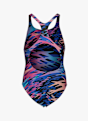 speedo Hyperboom Print Medalist Mädchen Badeanzug Blau 49126 2