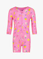 speedo Print Zip Longsleeve costume da bagno bimbo Pink 49151 1