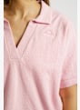 Kappa Irene Jacquard Damen Poloshirt Pink 49188 5