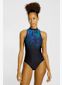 speedo Printed Hydrasuit Damen Badeanzug Blau 49275 1