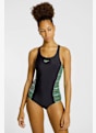 speedo Placement Medalist Damen Badeanzug Schwarz 49274 1