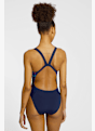 speedo Placement Printed Leaderback Damen Badeanzug Blau 49282 2