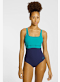 speedo Solid Contour Eclipse Damen Badeanzug Grün 49291 1