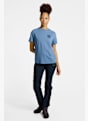 Fjällräven Fox Boxy Logo t-shirt donna Blu 49737 4