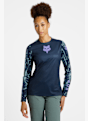 FOX Ranger Image Print LS maglia da bike donna Blu 51561 2