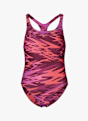 speedo Hyperboom Print Medalist Mädchen Badeanzug Pink 65172 1