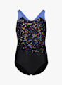 speedo Splashback Print Mädchen Badeanzug Schwarz 65168 1