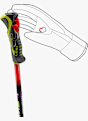 LEKI WCR Pro Lite SL TR bastone da sci Rosso 57165 5