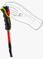 LEKI WCR Evo Lite GS TR bastone da sci bambini Rosso 57188 5