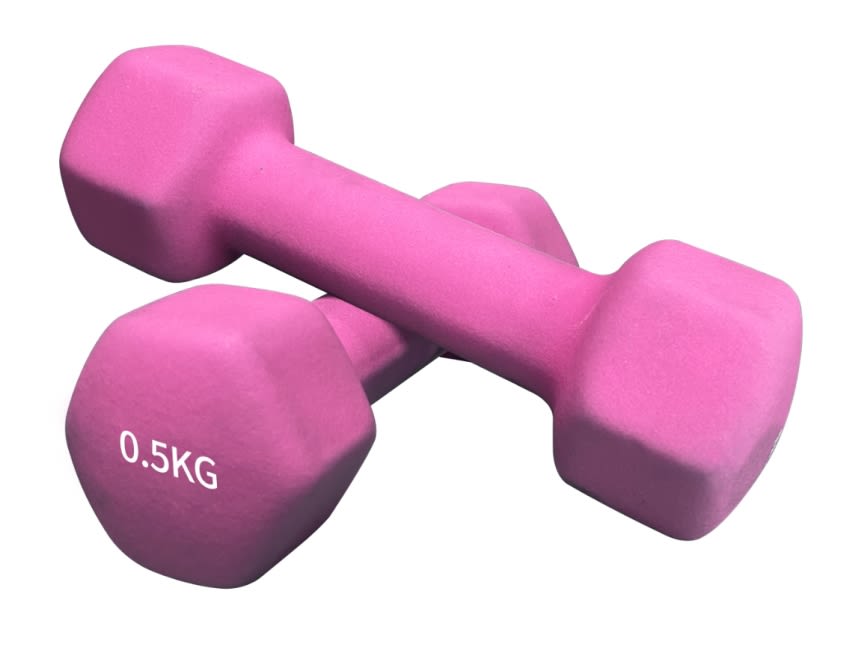 Hexagonal Neoprene 2 x 0.5 kg Hantel Set