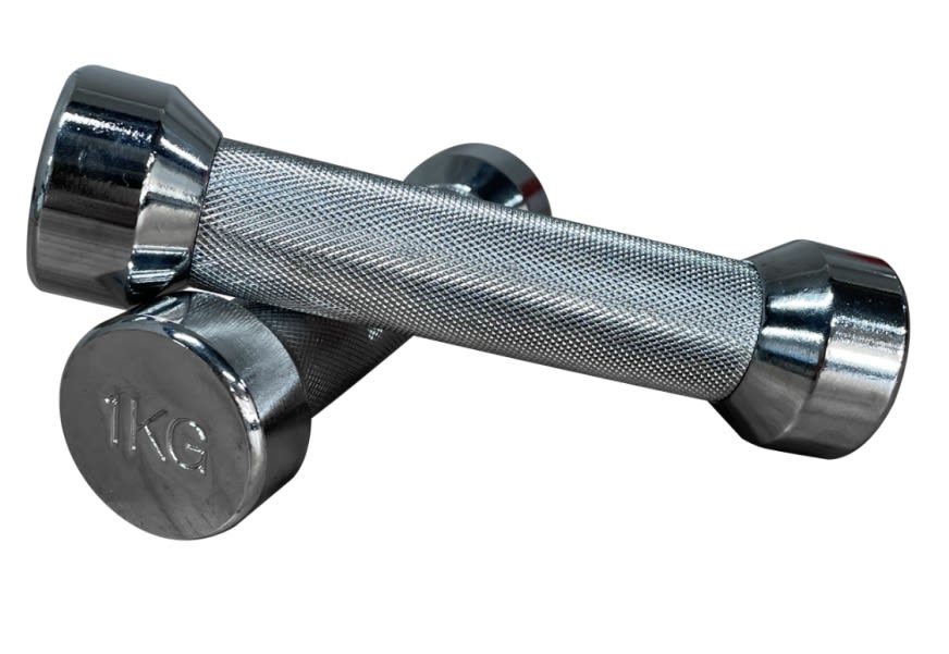 Chrom 2 x 1 kg Hantel Set