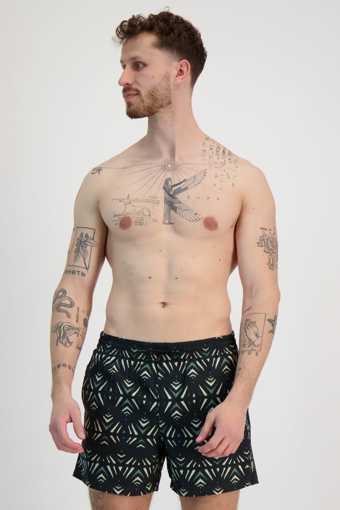 Mix and Match Cali Print 15 Inch Herren Badeshort