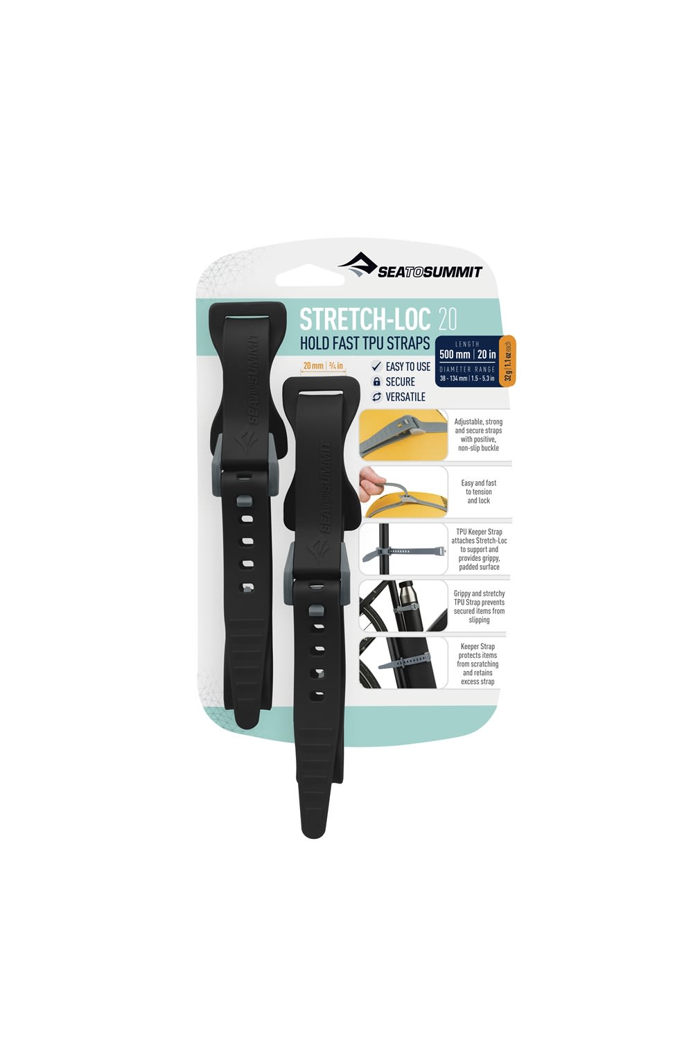2-Pack Stretch-Loc 500 mm cintura