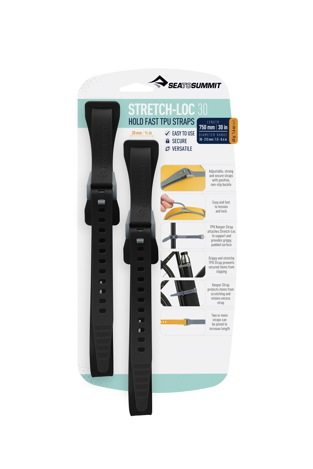 2-Pack Stretch-Loc 750 mm cintura
