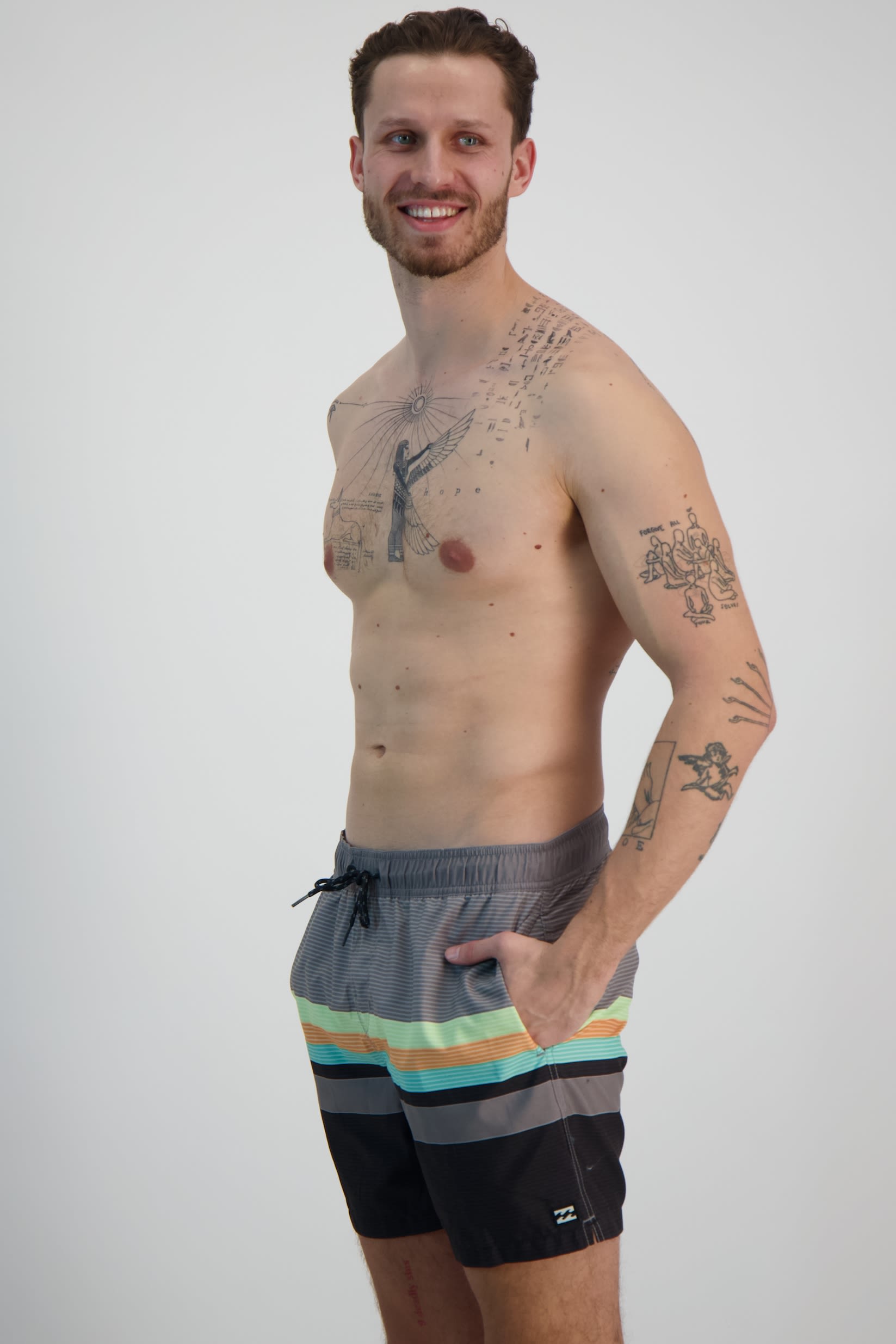 All Day Stripes Layback 16 Inch costume da bagno uomo