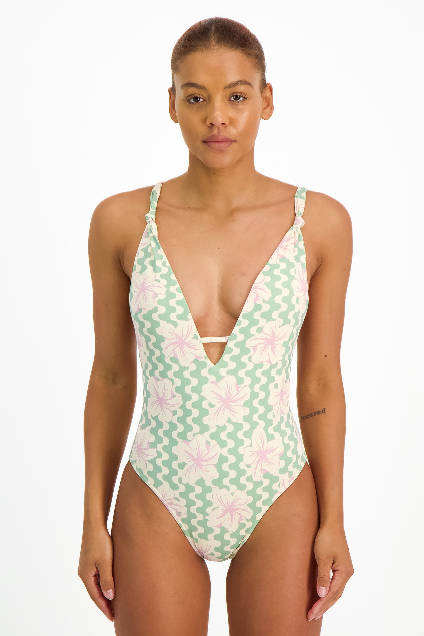 Hibiscus Daze A-C Cup Damen Badeanzug