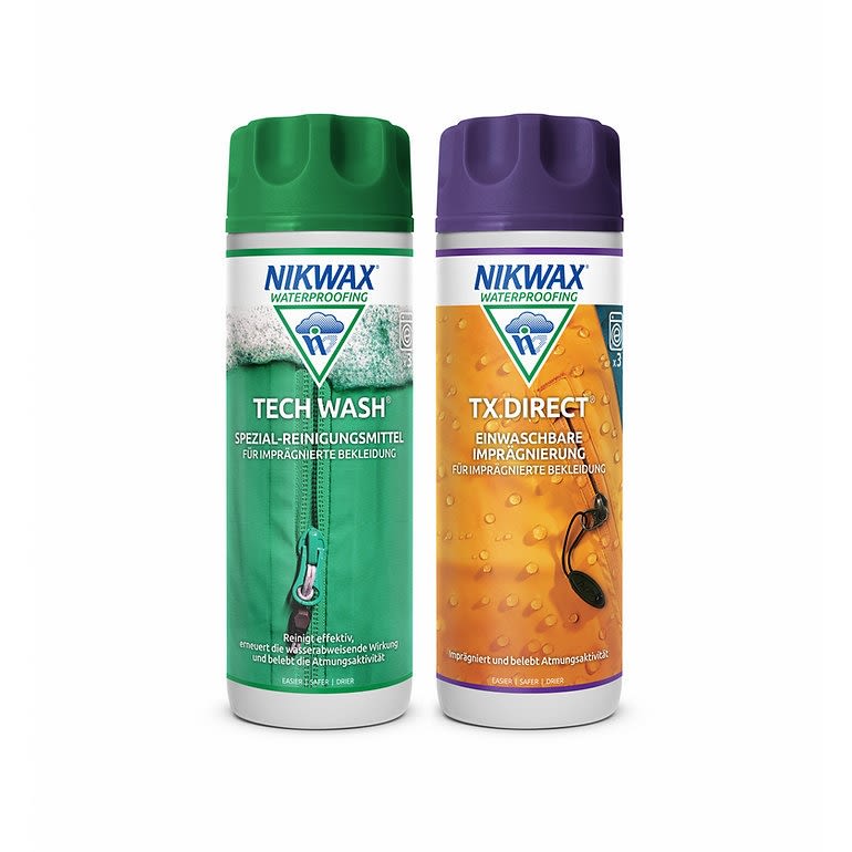 2-Pack 300 ml Tech Wash + 300 ml TX. Direct Wash IN Waschmittel + Imprägnierungsmittel