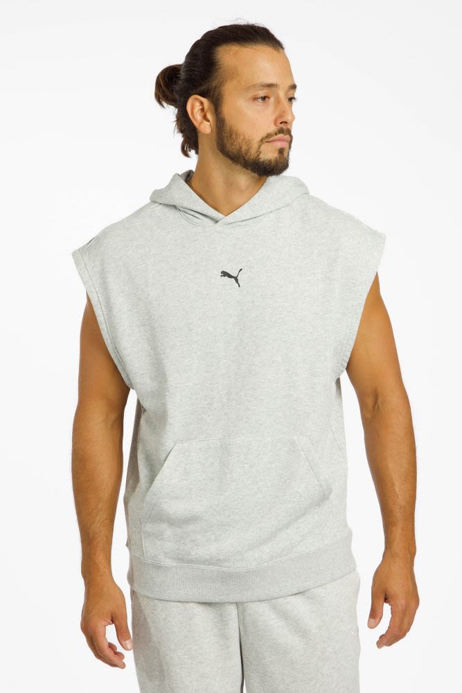 Graphic French Terry Sleeveless Herren Hoodie