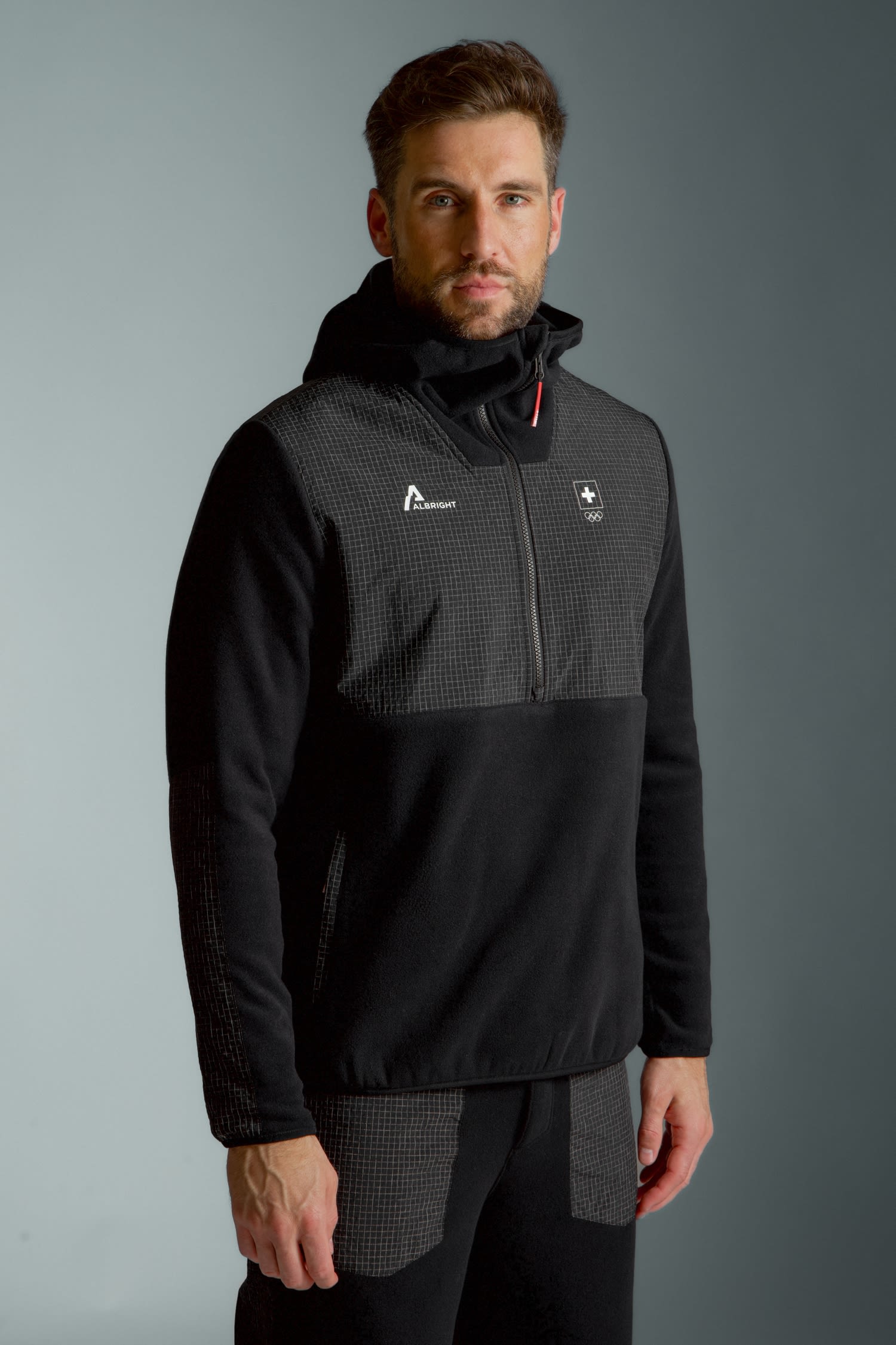 Swiss Olympic Fleece Herren Hoodie