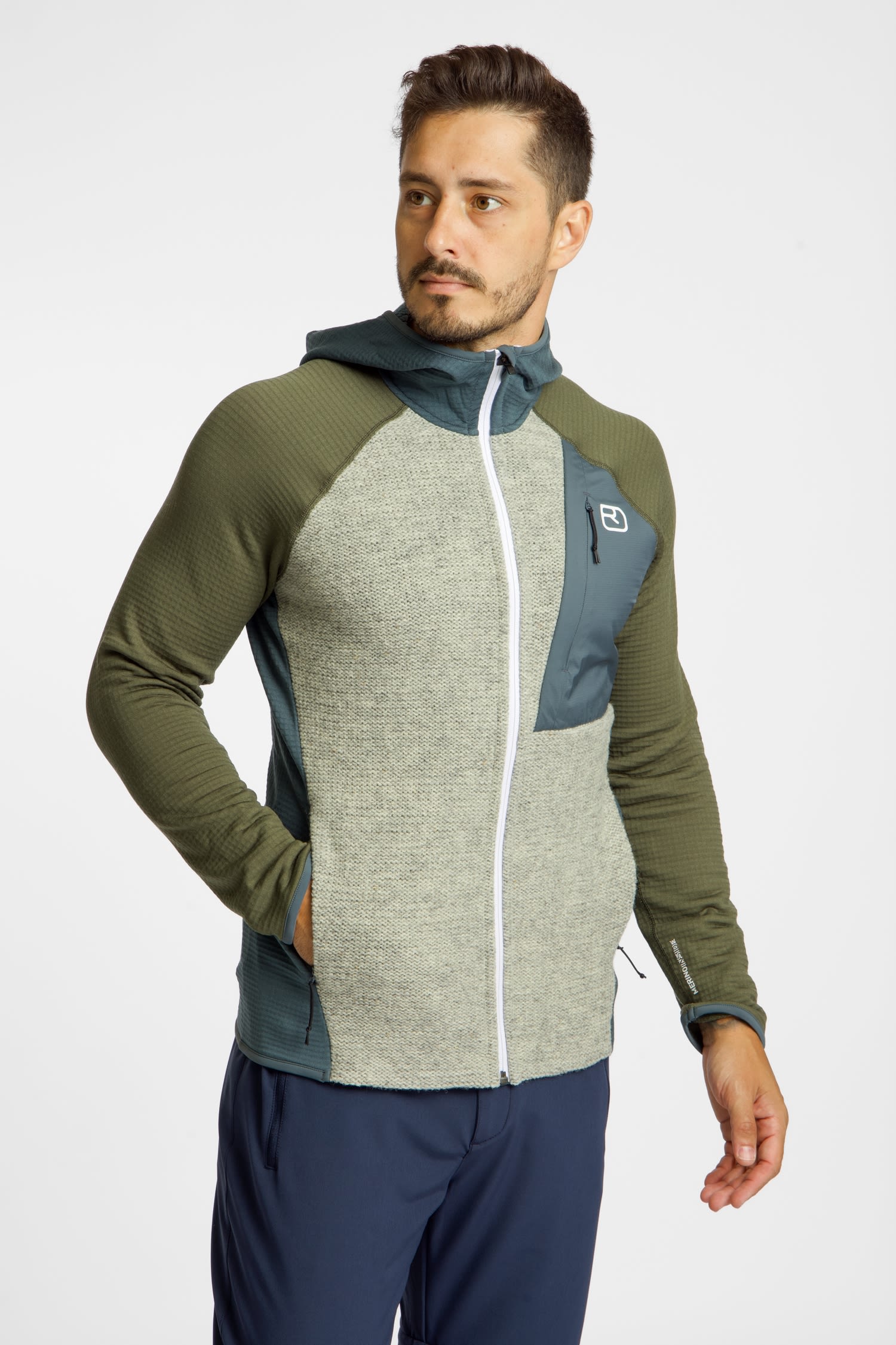 Fleece GP Classic Knit Hoody Herren Midlayer