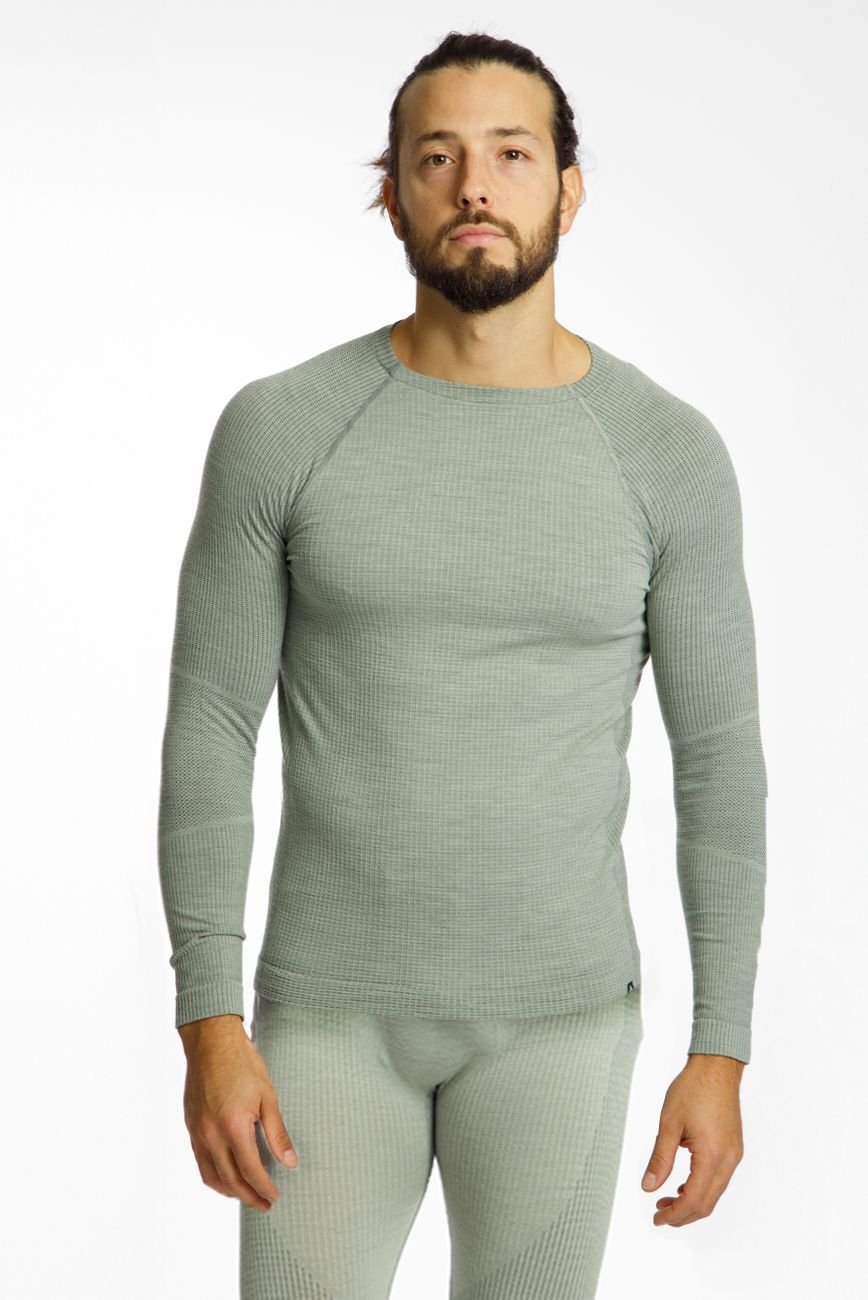 Seamless Performance Wool Herren Thermo Longsleeve