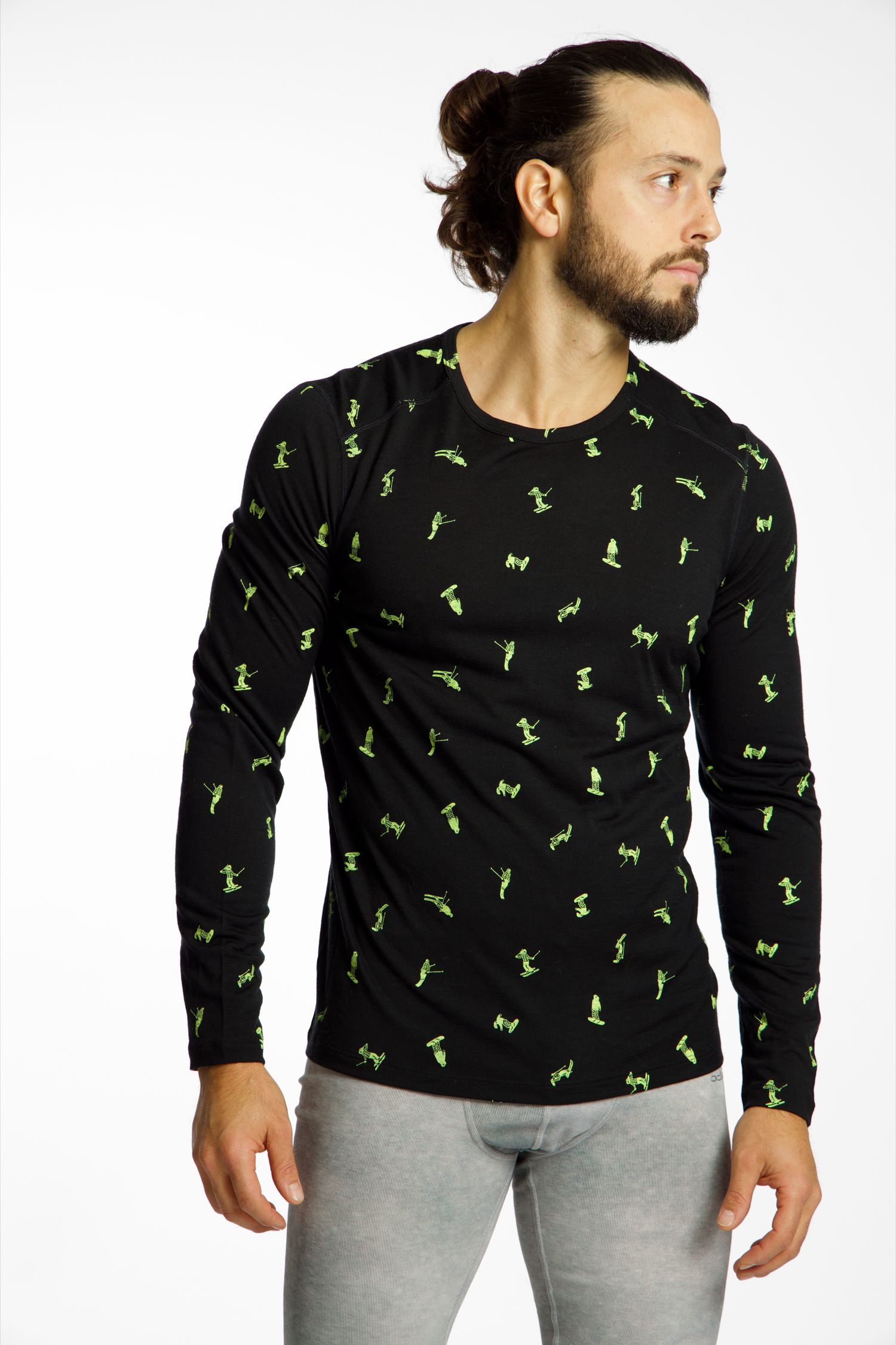 Merino 200 Oasis Snow Day Herren Thermo Longsleeve