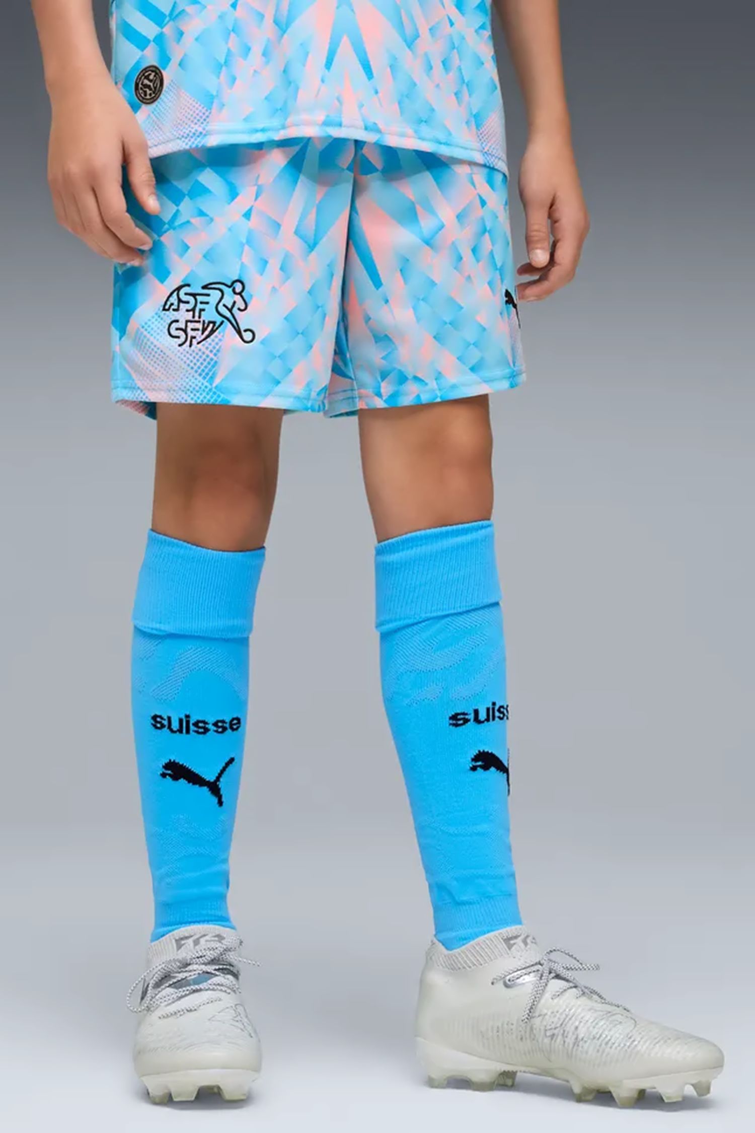Schweiz Replica Kinder Torwartshort WM 2026 blau