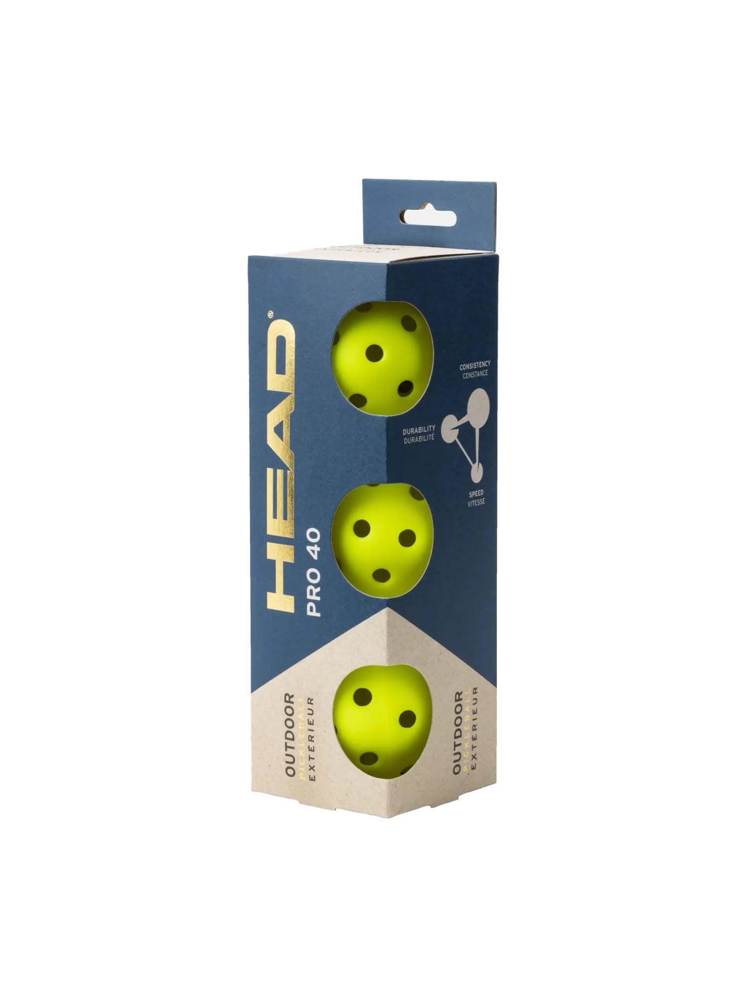 3-Pack Pro 40 Outdoor Pickleball