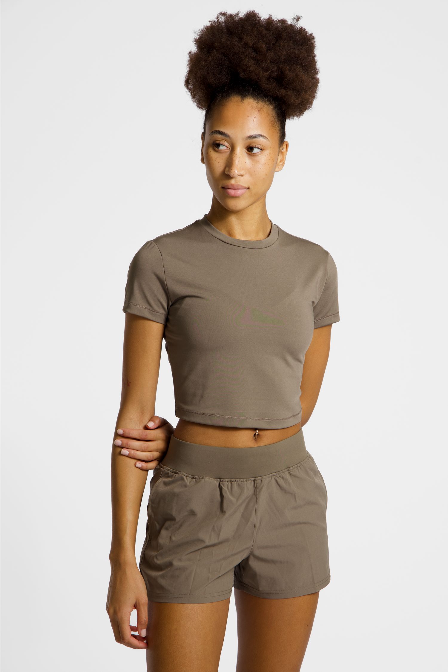 Cropped Damen T-Shirt