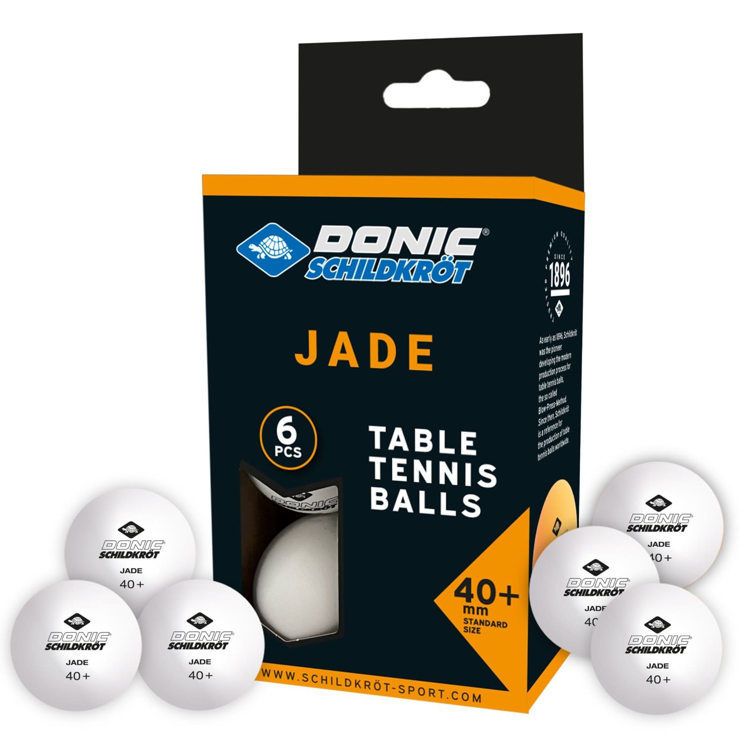 6-Pack Jade Poly 40+ balle de tennis de table
