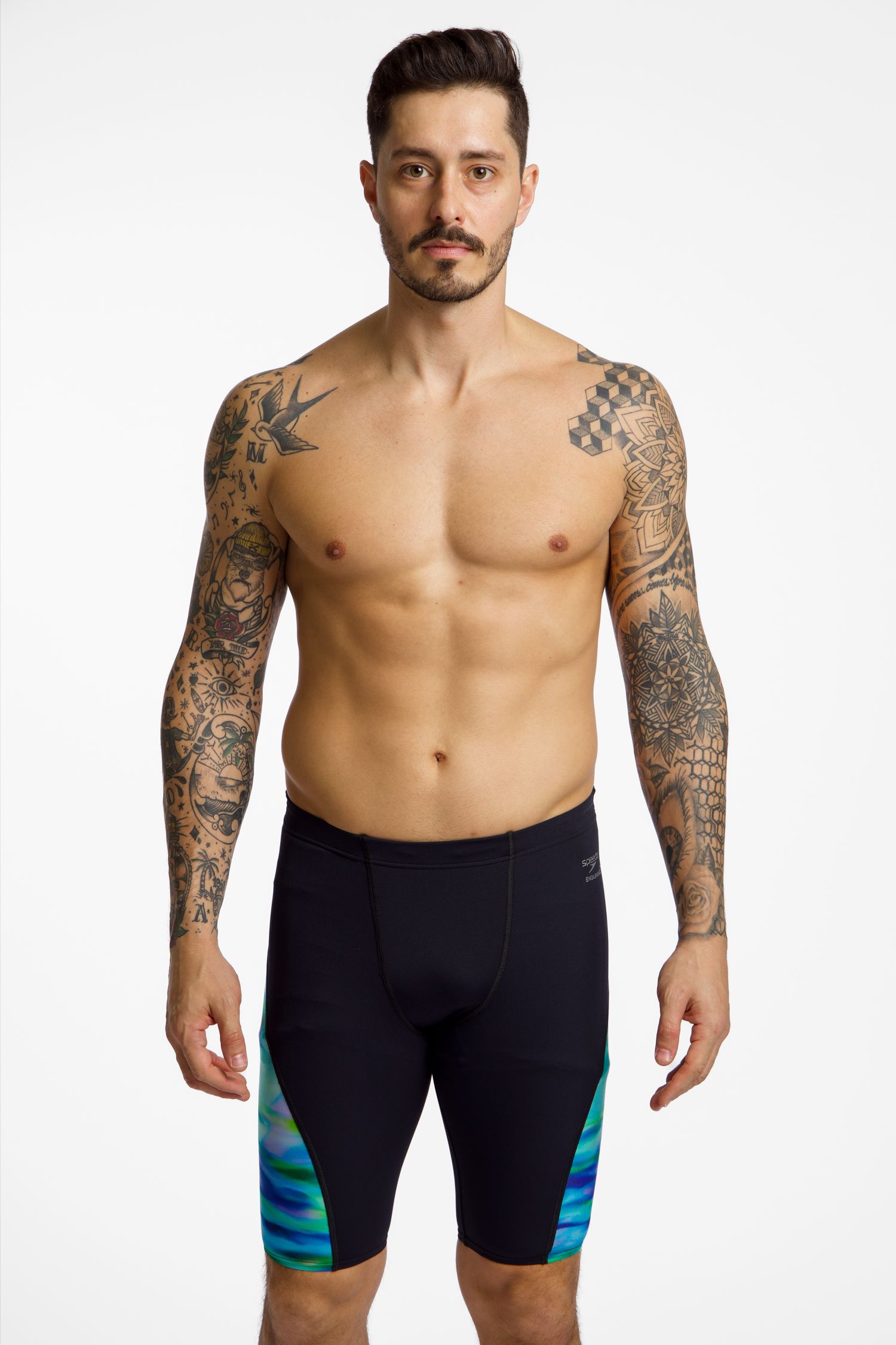 Spliced Printed Jammer Herren Badehose