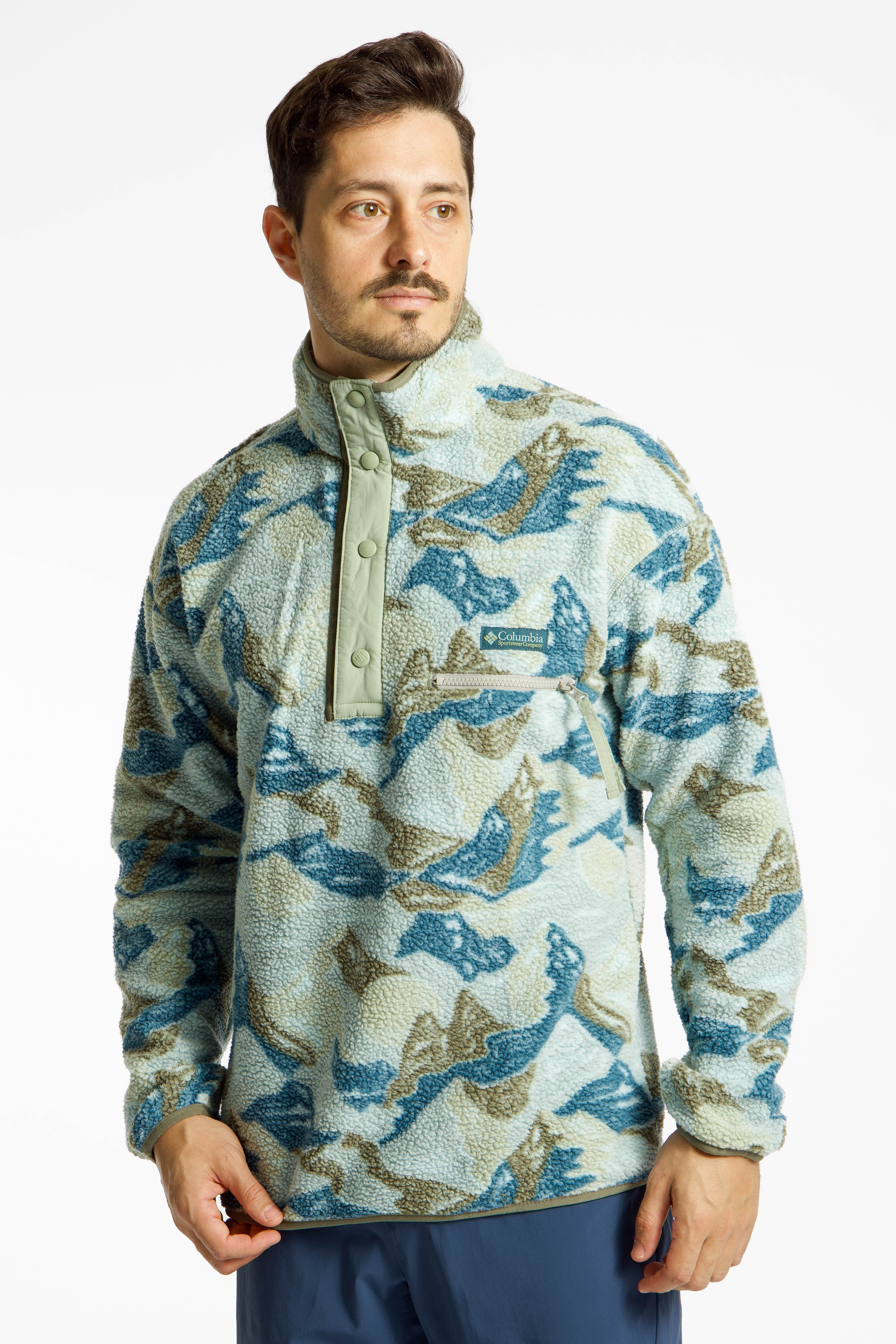 Helvetia™ II Printed Half Snap Fleece Herren Midlayer