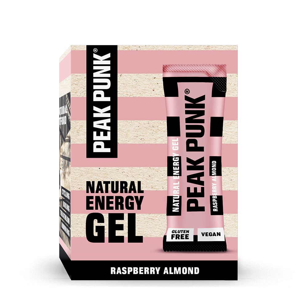 Natural Raspberry Almond 12 x 25 g gel energetico