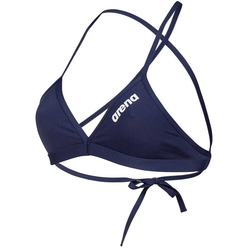 Team Tie Back Solid Damen Bikini Top
