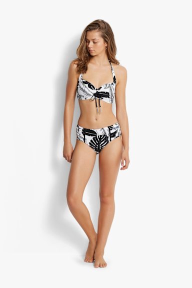 Seafolly Palm Beach Wide Side Retro Damen Badeslip