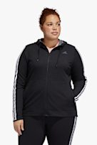 adidas Performance 3 Streifen Plus Size giacca della tuta donna nero