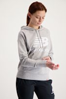 New Balance Essentials Stacked Logo Damen Hoodie grau