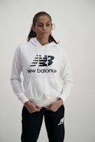 New Balance Essentials Stacked Logo hoodie femmes blanc