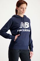New Balance Essentials Stacked Logo hoodie donna blu navy