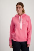 Under Armour Rival Fleece Metallic hoodie femmes rose vif