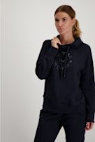 Under Armour Rival Fleece Metallic Damen Hoodie schwarz