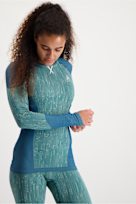 Odlo Performance Blackcomb maniche lunghe termica donna blu petrolio